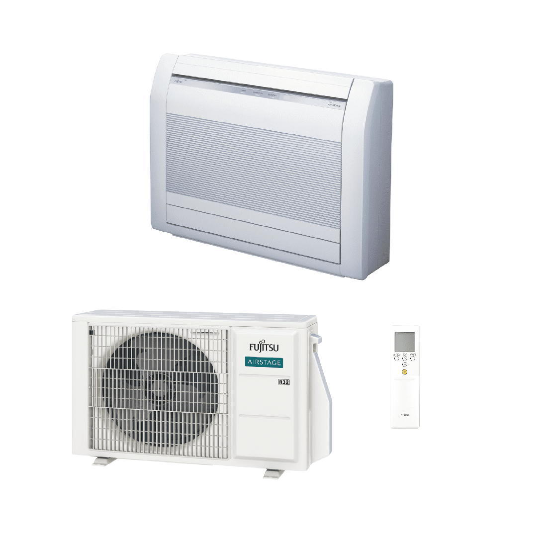 Fujitsu KV Sērija AGEG14KVCB Nordic kompaktais grīdas siltumsūknis 5.2 kW